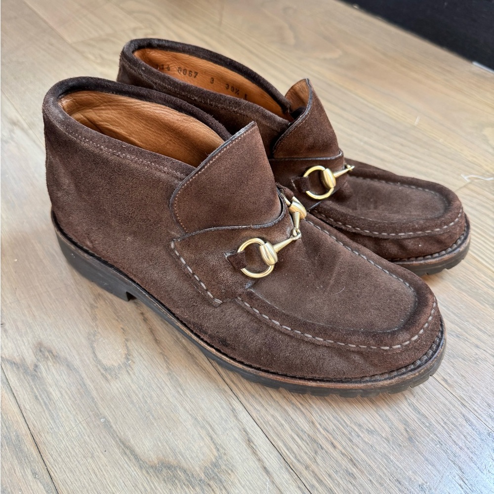 Gucci Sylke horsebit-detailed suede ankle boots - Picture 3 of 6